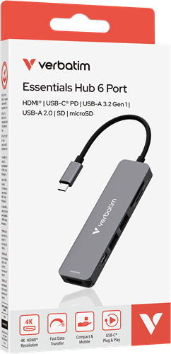 Verbatim | Hub | Essentials | Kaartlezer | USB-C | 6 poorts-2