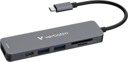 Verbatim | Hub | Essentials | Kaartlezer | USB-C | 6 poorts