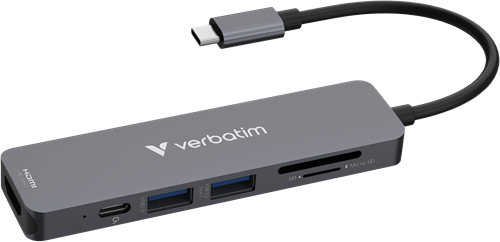 Verbatim | Hub | Essentials | Kaartlezer | USB-C | 6 poorts