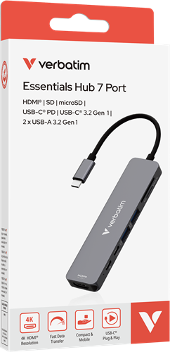 Verbatim | Hub | Essentials | Kaartlezer | USB-C | 7 poorts-2