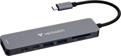 Verbatim | Hub | Essentials | Kaartlezer | USB-C | 7 poorts