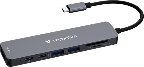 Verbatim | Hub | Essentials | Kaartlezer | USB-C | 7 poorts