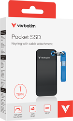 Verbatim | SSD | Extern | 1 TB | USB 3.2 | USB-C | Portable | Zwart-Blauw