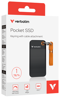 Verbatim | SSD | Extern | 1 TB | USB 3.2 | USB-C | Portable | Zwart-Oranje
