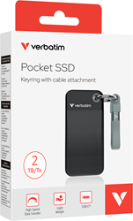 Verbatim | SSD | Extern | 2 TB | USB 3.2 | USB-C | Portable | Zwart-Grijs