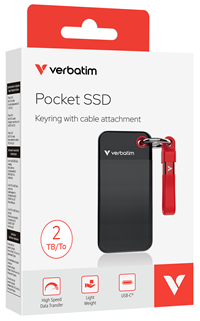 Verbatim | SSD | Extern | 2 TB | USB 3.2 | USB-C | Portable | Zwart-Rood