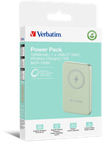 Verbatim | Powerbank | 10.000 mAh | USB-C | Magnetisch opladen | Charge 'n' Go | Groen-3