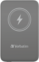 Verbatim | Powerbank | 10.000 mAh | USB-C | Magnetisch opladen | Charge 'n' Go | Grijs