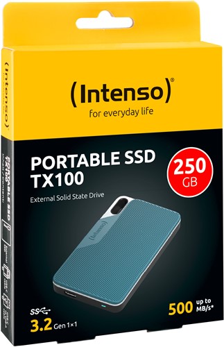 Intenso | SSD | Extern | 250 GB | USB-A | USB-C | TX100