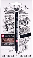 Fineliner Sakura Pigma Micron 6 stuks 1 x 005 (0.2 mm), 1 x 01 (0.25 mm), 1 x 02 (0.30 mm), 1 x 03 (0.35 mm), 1 x 05 (0.45 mm), 1 x 08 (0.50 mm) zwart-2