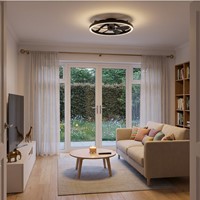 Led | Plafondventilator | LED Verlichting | Incl. Afstandbediening | 2200-6500K | Dimbaar | Ø61cm  | Design-3