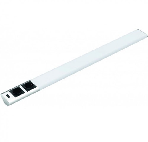 Hi LIte | Led | TL Armatuur | 59 cm | 1x 12W | 780lm | 4000K | Neutraal wit | 2 Stopcontacten | Incl. Schakelaar | Perfect voor onder keukenkastjes