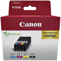 CLI-551 | 4 Pack | Origineel | Cartridges voor Canon
