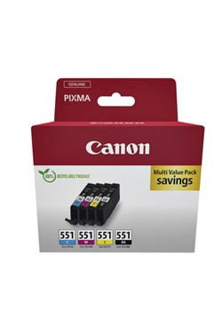 CLI-551 | 4 Pack | Origineel | Cartridges voor Canon