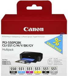 PGI-550 | CLI-551 | 6 Pack | Origineel | Cartridges voor Canon