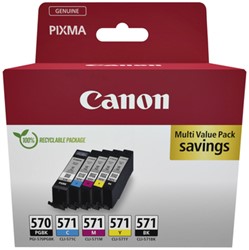 PGI-570 | CLI-571 | 5 Pack | Origineel | Cartridges voor Canon