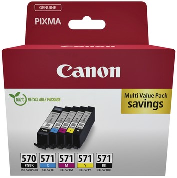 PGI-570 | CLI-571 | 5 Pack | Origineel | Cartridges voor Canon