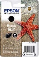 603 | 1x Zwart | Origineel | Cartridges voor Epson