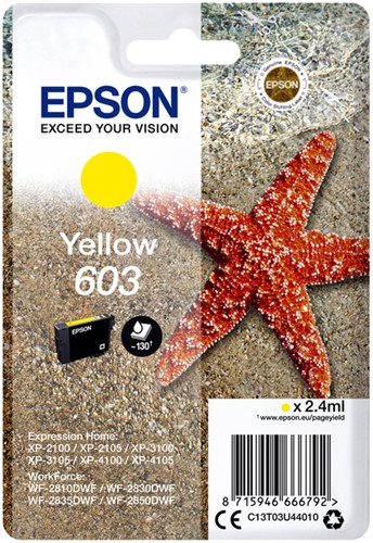 603 | 1x Geel | Origineel | Cartridges voor Epson