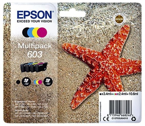 603 | 4 Pack | Origineel | Cartridges voor Epson