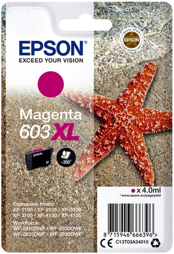 603 XL | 1x Magenta | Origineel | Cartridges voor Epson