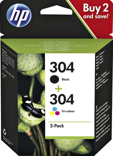 304 | 2 Pack | Origineel | Cartridges voor HP