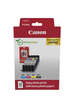 CLI-581 | 4 Pack | Origineel | Cartridges voor Canon