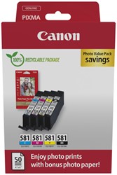 CLI-581 | 4 Pack | Origineel | Cartridges voor Canon