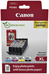CLI-581 XL | 4 Pack | Origineel | Cartridges voor Canon