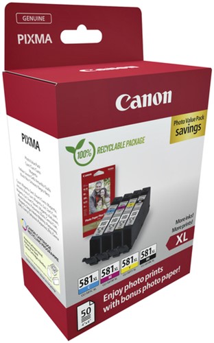 CLI-581 XL | 4 Pack | Origineel | Cartridges voor Canon-2