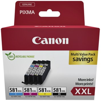 CLI-581 XXL | 4 Pack | Origineel | Cartridges voor Canon