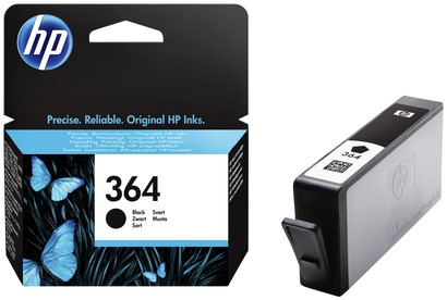 364 | 1x Zwart | Origineel | Cartridges voor HP