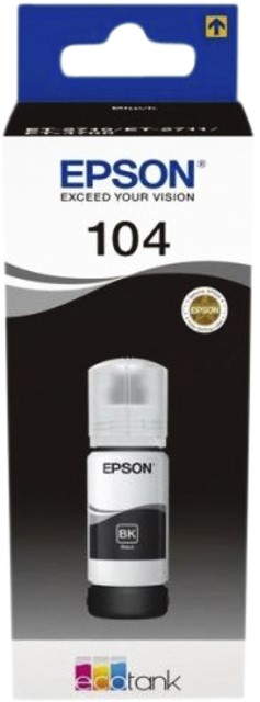 104 | 1x Zwart | Origineel | Cartridges voor Epson