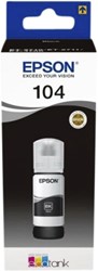 104 | 1x Zwart | Origineel | Cartridges voor Epson