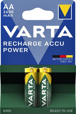 Batterij oplaadbaar Varta 2xAA 2600mAh ready2use