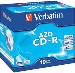 Verbatim | CD-R | 700 MB | AZO Crystal | 10 Stuks