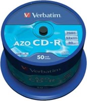 Verbatim | CD-R | 700 MB | AZO Crystal | 50 Stuks