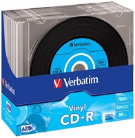 Verbatim | CD-R | 700 MB | Black Vinyl | 10 Stuks