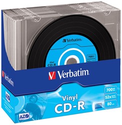 Verbatim | CD-R | 700 MB | Black Vinyl | 10 Stuks