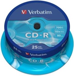 Verbatim | CD-R | 700 MB | Extra Protection | 25 Stuks