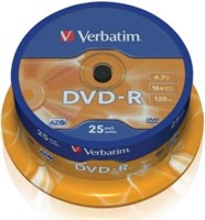 Verbatim | DVD-R | 4.7 GB | Matt Silver | 25 Stuks
