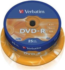 Verbatim | DVD-R | 4.7 GB | Matt Silver | 25 Stuks