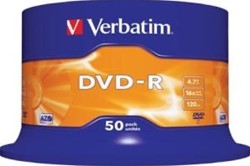 Verbatim | DVD-R | 4.7 GB | Matt Silver | 50 Stuks