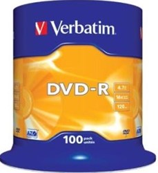 Verbatim | DVD-R | 4.7 GB | Matt Silver | 100 Stuks