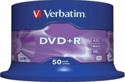 Verbatim | DVD+R | 4.7 GB | Matt Silver | 50 Stuks