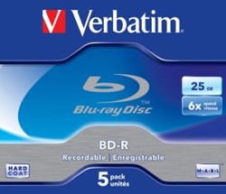 Verbatim | BD-R | 25 GB | 6x Speed | In Jewelcase | 5 Stuks