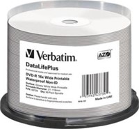 Verbatim | DVD-R | 4.7 GB | Wide | Printable | Waterproof | No ID | 50 Stuks