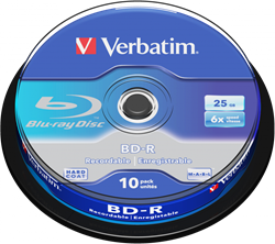 Verbatim | BD-R | 25 GB | 6x Speed | in Cakebox | 10 Stuks