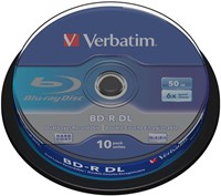 Verbatim | BD-R | DL | 50 GB | 6x Speed | in Cakebox | 10 Stuks