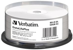 Verbatim | BD-R | DL | Printable | 50 GB | 6x Speed | in Cakebox | 25 ...